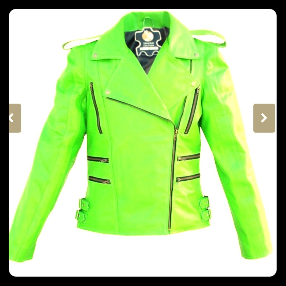 💚NWT💚Hot Green Moto Jacket XL fitted!!